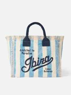 MC2 Saint Barth Vanity Canvas Shoulder Bag With Ibiza Print