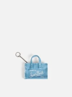 MC2 Saint Barth Light Blue Canvas Key Holder