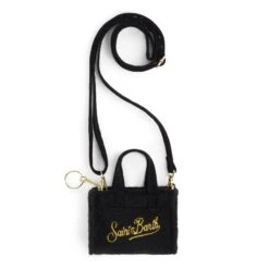 MC2 Saint Barth Wool Black Key Holder -Chic Carry Deals Store keybag small black sherpa 2