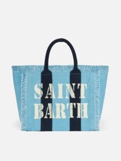 MC2 Saint Barth Vanity Canvas Shoulder Bag With Saint Barth Logo