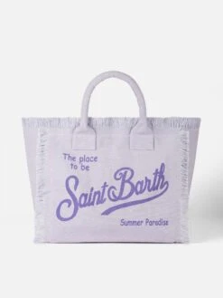 MC2 Saint Barth Vanity Lilac Canvas Shoulder Bag