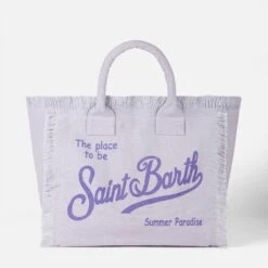 MC2 Saint Barth Vanity Lilac Canvas Shoulder Bag -Chic Carry Deals Store lilac canvas vanity bag 4