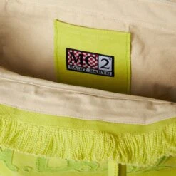 MC2 Saint Barth Vanity Light Green Canvas Shoulder Bag 10 MC2 Saint Barth Vanity Light Green Canvas Shoulder Bag -Chic Carry Deals Store lime vanity canvas bag 5