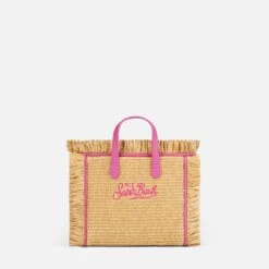 MC2 Saint Barth Mini Vanity Straw Bag With Embroidery -Chic Carry Deals Store mini vanity raffia pink 3