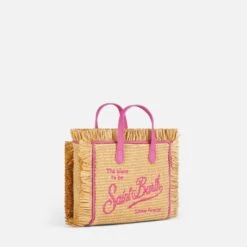 MC2 Saint Barth Mini Vanity Straw Bag With Embroidery -Chic Carry Deals Store mini vanity raffia pink 4