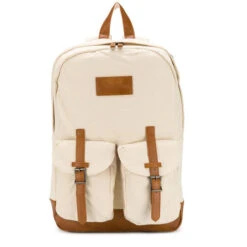 Beige Canvas Backpack