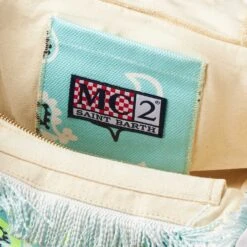 MC2 Saint Barth Colette Water Green Cotton Canvas Handbag With Bandanna Print -Chic Carry Deals Store paisley water green colette handbag 4