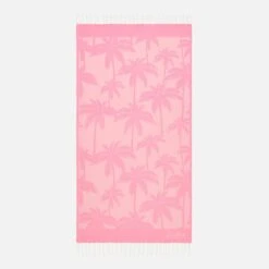 MC2 Saint Barth Soft Jacquard Fouta Towel With Palms Print