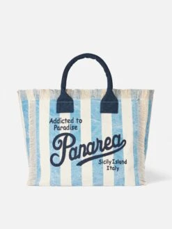 MC2 Saint Barth Vanity Canvas Shoulder Bag With Panarea Print