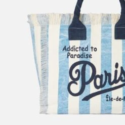 MC2 Saint Barth Vanity Canvas Shoulder Bag With And Paris Print -Chic Carry Deals Store paris vanity canvas bag 5