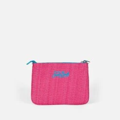 MC2 Saint Barth Parisienne Straw Fuchsia Pochette With Embroidery -Chic Carry Deals Store parisienne straw fucsia embroidered 3