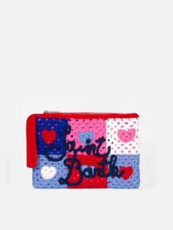 MC2 Saint Barth Parisienne Crochet Pochette With Heart Embroidery