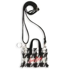MC2 Saint Barth Key Holder With Pied De Poule Print -Chic Carry Deals Store pied de poule key bag 3