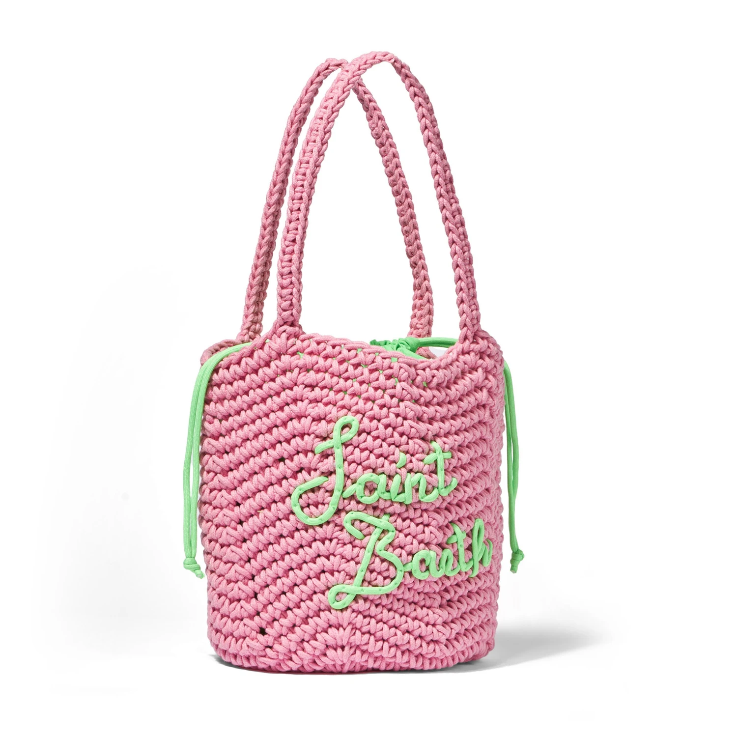 MC2 Saint Barth Rope Pink Crochet Shoulder Bag 6 MC2 Saint Barth Rope Pink Crochet Shoulder Bag - Image 4