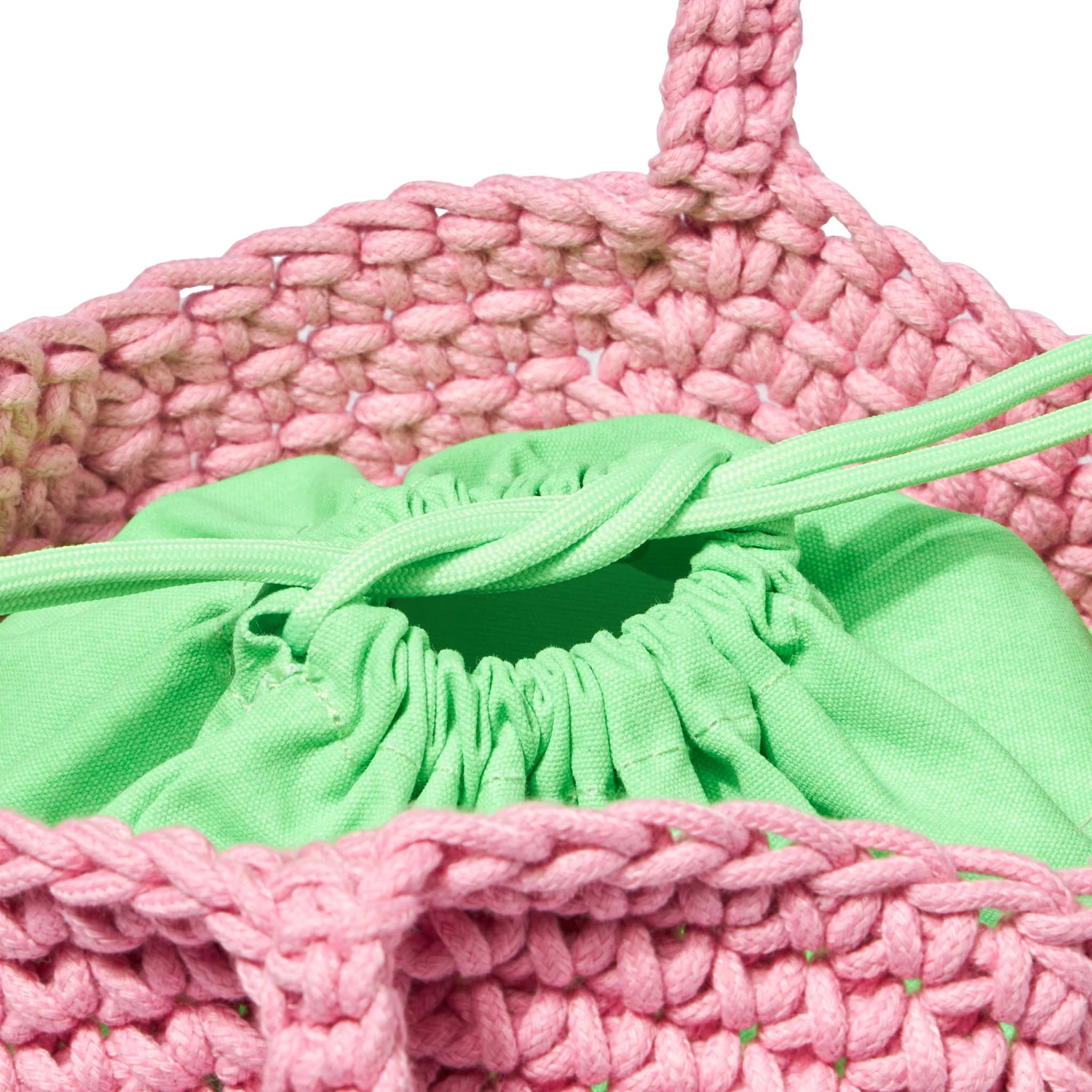 MC2 Saint Barth Rope Pink Crochet Shoulder Bag 4 MC2 Saint Barth Rope Pink Crochet Shoulder Bag - Image 2