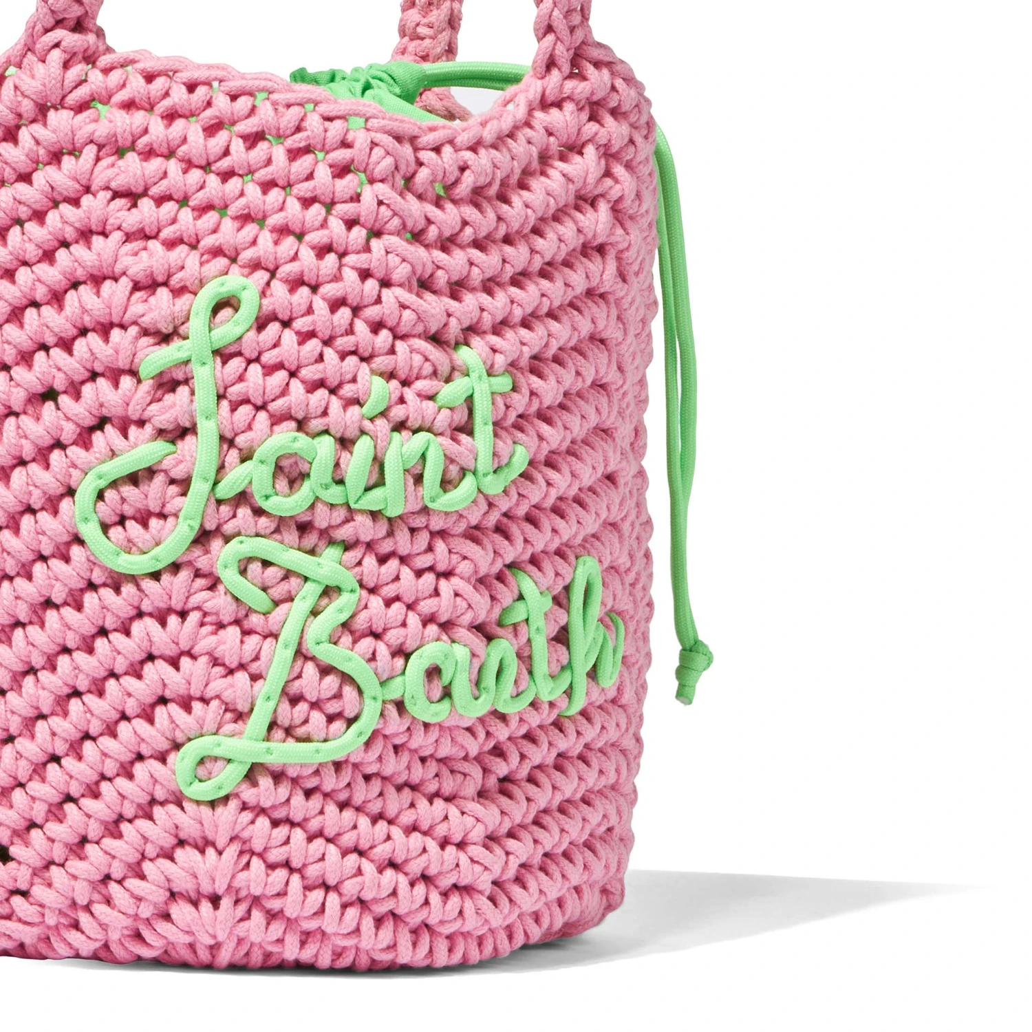MC2 Saint Barth Rope Pink Crochet Shoulder Bag 5 MC2 Saint Barth Rope Pink Crochet Shoulder Bag - Image 3