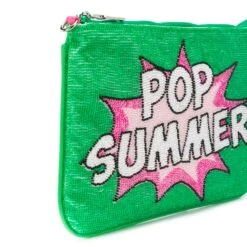 Parisienne Green Beaded Pochette -Chic Carry Deals Store pochette green saint barth summer
