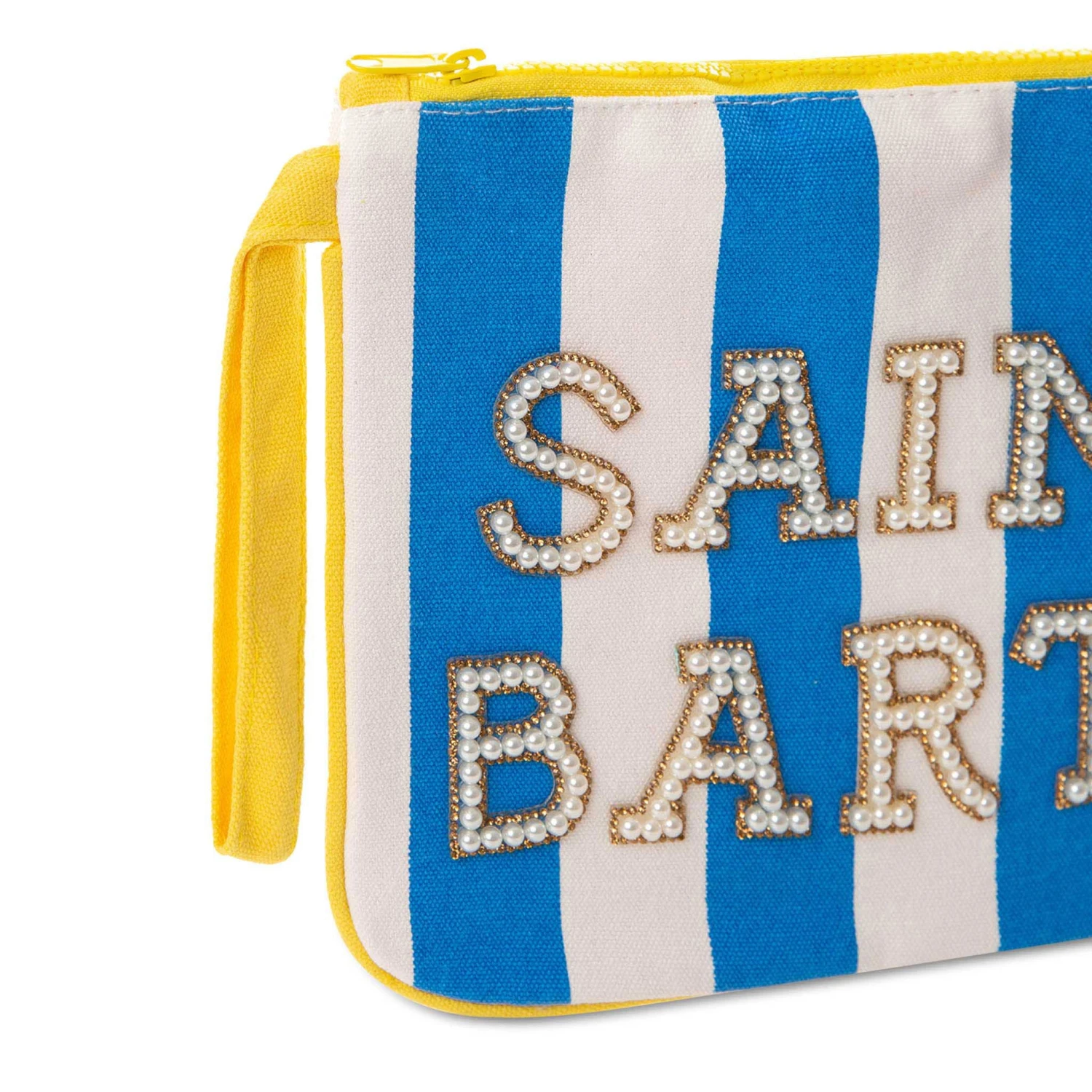 MC2 Saint Barth Parisienne Striped Canvas Pochette With Saint Barth Patch 5 MC2 Saint Barth Parisienne Striped Canvas Pochette With Saint Barth Patch - Image 3