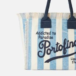 MC2 Saint Barth Vanity Canvas Shoulder Bag With Portofino Print -Chic Carry Deals Store portofino canvas vanity bag 5