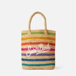 MC2 Saint Barth Raffia Bucket Bag With Multicolor Stripes And Embroidery -Chic Carry Deals Store raffia bucket bag striped 2 e366cd05 fdc5 4bce 9532 643d75fa7d9c