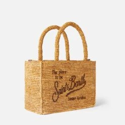 MC2 Saint Barth Colette Brown Raffia Handbag With Saint Barth Embroidery 10 MC2 Saint Barth Colette Brown Raffia Handbag With Saint Barth Embroidery -Chic Carry Deals Store raffia colette natural handbag 3