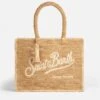 MC2 Saint Barth Raffia Bag With White Front Embroidery -Chic Carry Deals Store raffia natural faith bag 1