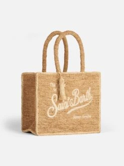 MC2 Saint Barth Raffia Bag With White Front Embroidery 10 MC2 Saint Barth Raffia Bag With White Front Embroidery -Chic Carry Deals Store raffia natural faith bag 3