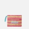 MC2 Saint Barth Raffia Striped Pochette With Saint Barth Embroidery -Chic Carry Deals Store raffia pochette striped pink 1copia
