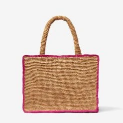 MC2 Saint Barth Raffia Bag With Fuchsia Front Embroidery -Chic Carry Deals Store rafia bag saint barth embroidery 2 c676d21a 546d 4909 8c3a aa593a30c8d4