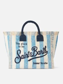 MC2 Saint Barth Vanity Canvas Shoulder Bag With Saint Barth Print