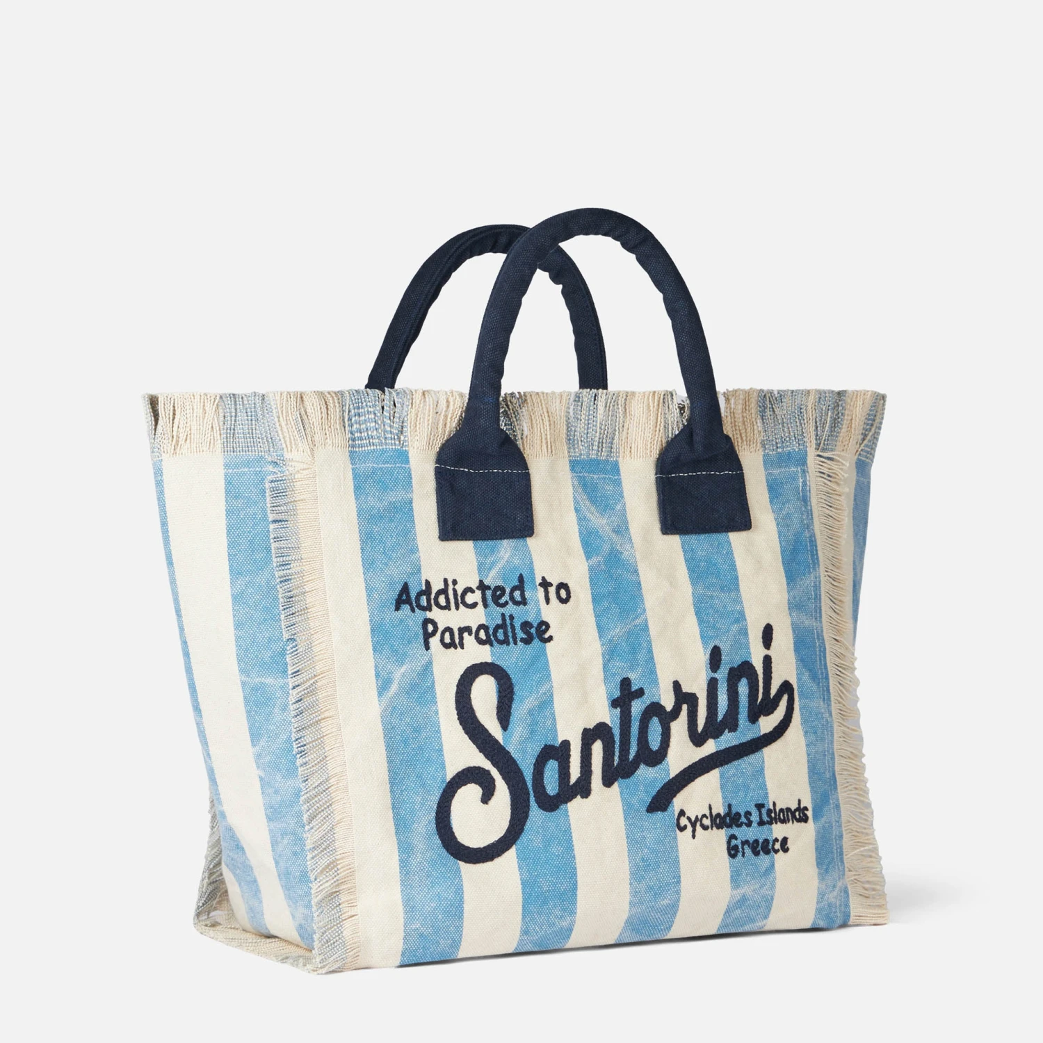 MC2 Saint Barth Vanity Canvas Shoulder Bag With Santorini Print 5 MC2 Saint Barth Vanity Canvas Shoulder Bag With Santorini Print - Image 3