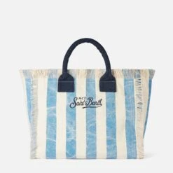 MC2 Saint Barth Vanity Canvas Shoulder Bag With Saint Tropez Print -Chic Carry Deals Store st tropez vanity canvas bag 2