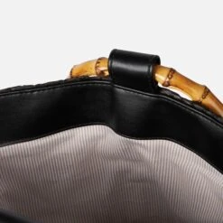 MC2 Saint Barth Raffia Bucket Bag With Bamboo Handles -Chic Carry Deals Store straw bucket bag bamboo 4