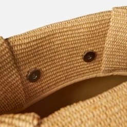 MC2 Saint Barth Straw Hand Pouch With Front Black Embroidery -Chic Carry Deals Store straw maxi pouch 4