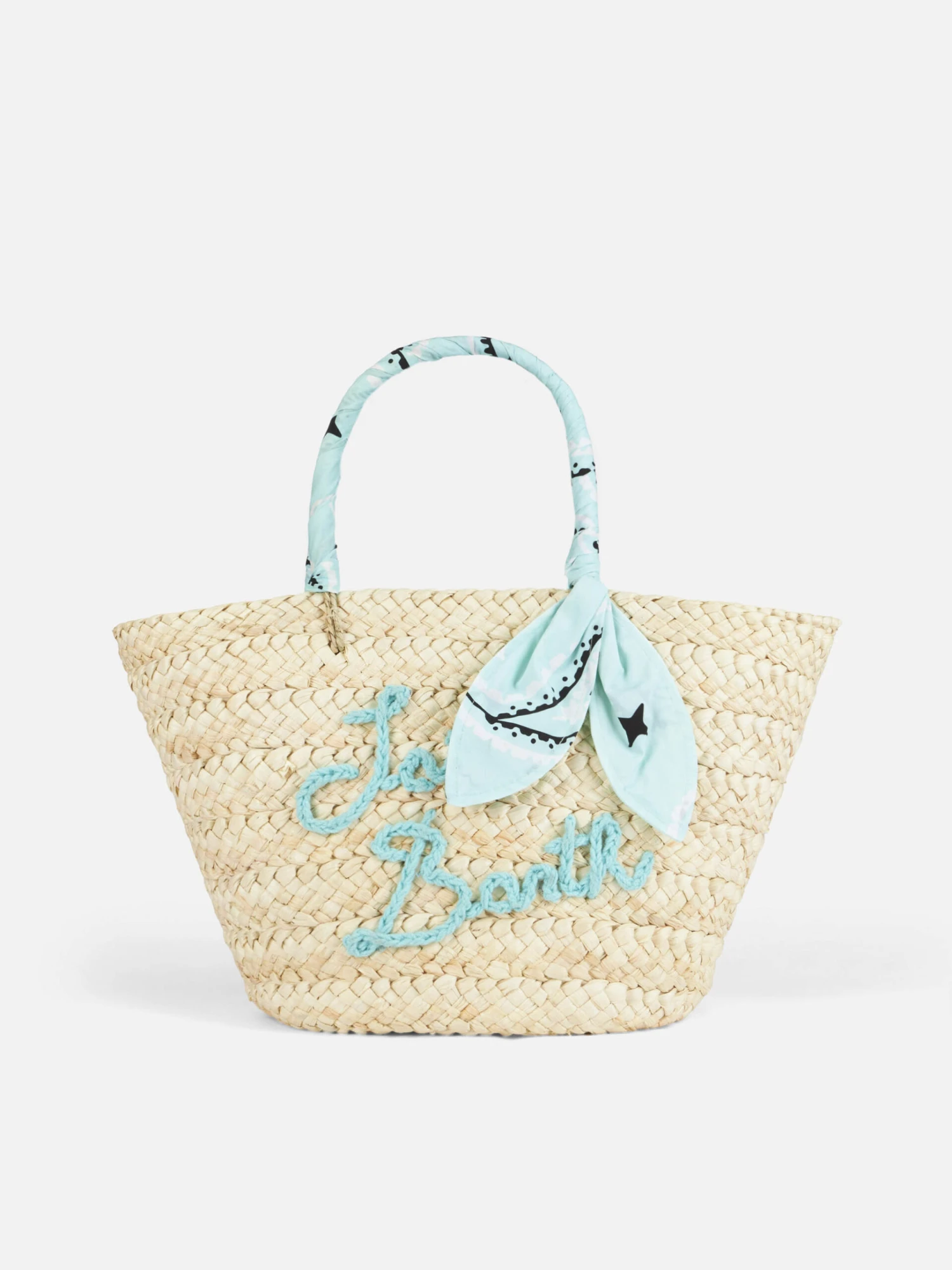 MC2 Saint Barth Straw Bag With Front Embroidery And Fabric Handles 3 MC2 Saint Barth Straw Bag With Front Embroidery And Fabric Handles