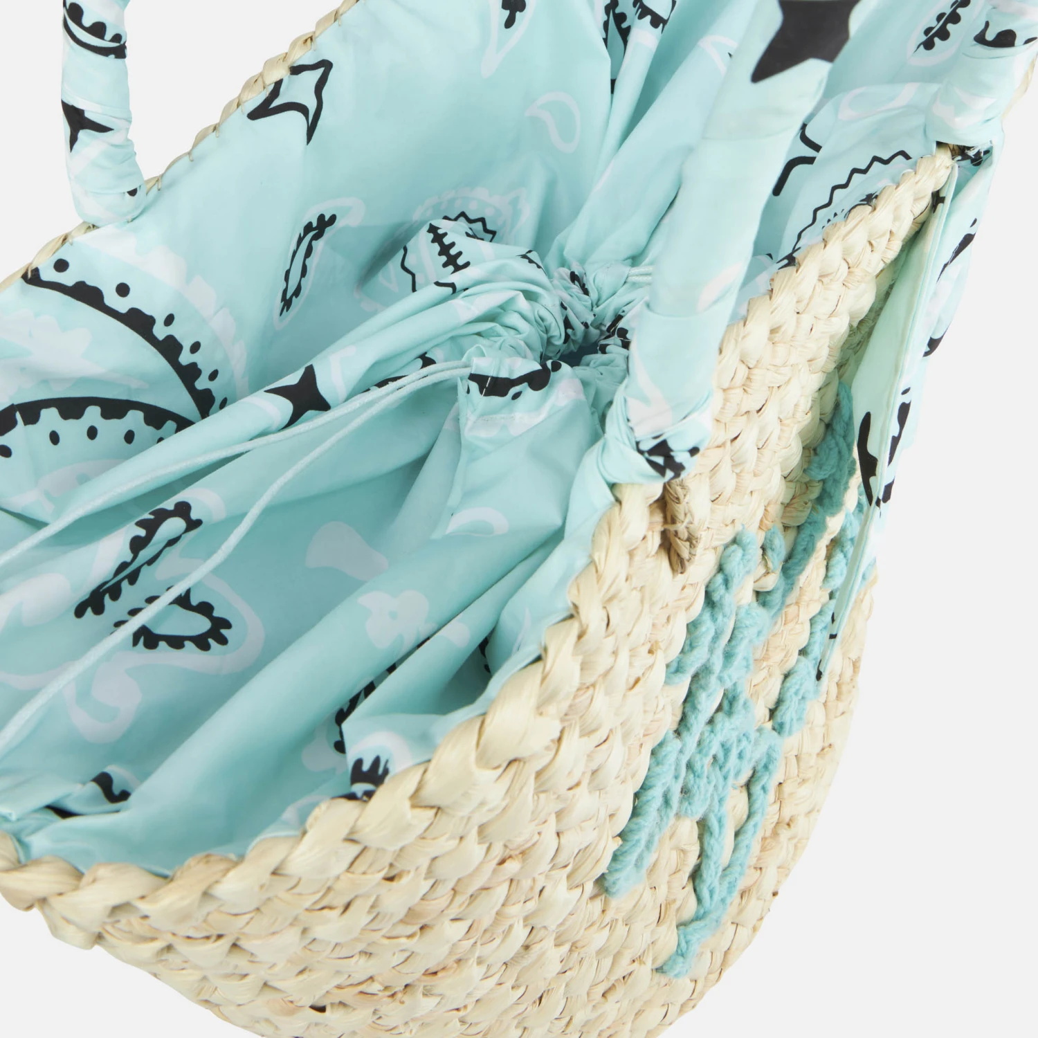 MC2 Saint Barth Straw Bag With Front Embroidery And Fabric Handles 7 MC2 Saint Barth Straw Bag With Front Embroidery And Fabric Handles - Image 5