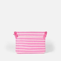 MC2 Saint Barth Straw Pochette With Fringes And Stripes 11 MC2 Saint Barth Straw Pochette With Fringes And Stripes -Chic Carry Deals Store straw pochette pink striped 2
