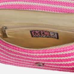 MC2 Saint Barth Straw Pochette With Fringes And Stripes 10 MC2 Saint Barth Straw Pochette With Fringes And Stripes -Chic Carry Deals Store straw pochette pink striped 4