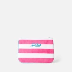MC2 Saint Barth Parisienne Terry Pochette With White And Fuchsia Stripes -Chic Carry Deals Store striped terry parisienne pochette 2