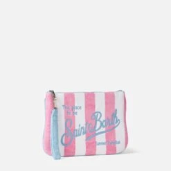 MC2 Saint Barth Parisienne Terry Pochette With White And Pink Stripes -Chic Carry Deals Store striped terry parisienne pochette 3 5c95f9fd 40c5 4b09 9109 329583cb16c9