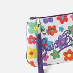 MC2 Saint Barth Parisienne Terry Pochette With Multicolor Daisy Print -Chic Carry Deals Store terry daisy parisienne pochette 4