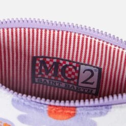 MC2 Saint Barth Parisienne Terry Pochette With Violet And Orange Daisy Print -Chic Carry Deals Store terry daisy parisienne pochette 5 5c281ab7 8c90 4174 9264 a130827e323c