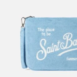 MC2 Saint Barth Parisienne Light Blue Terry Pochette -Chic Carry Deals Store terry parisienne pochette light blue 4