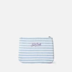 MC2 Saint Barth Parisienne Terry Pochette With Striped Print -Chic Carry Deals Store terry striped parisienne pochette 2