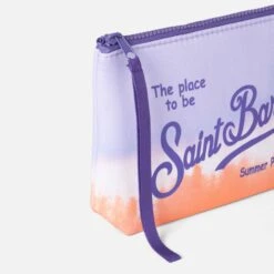 MC2 Saint Barth Aline Scuba Pochette With Lilac And Orange Print -Chic Carry Deals Store tie dye aline scuba pochette 2