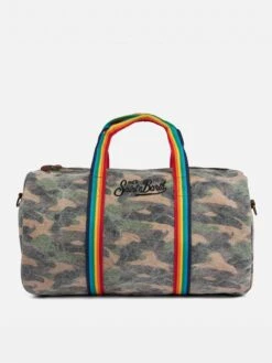 Travel Duffel Bag With Camouflage Print