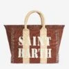 MC2 Saint Barth Vanity Canvas Shoulder Bag With Logo Print -Chic Carry Deals Store vanity brown shoulderbag womancopia