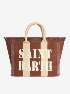 MC2 Saint Barth Vanity Canvas Shoulder Bag With Logo Print