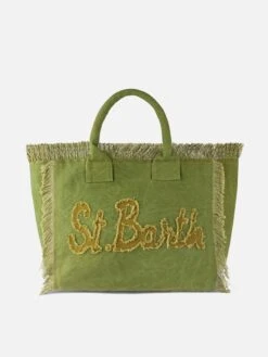 MC2 Saint Barth Vanity Green Canvas Shoulder Bag