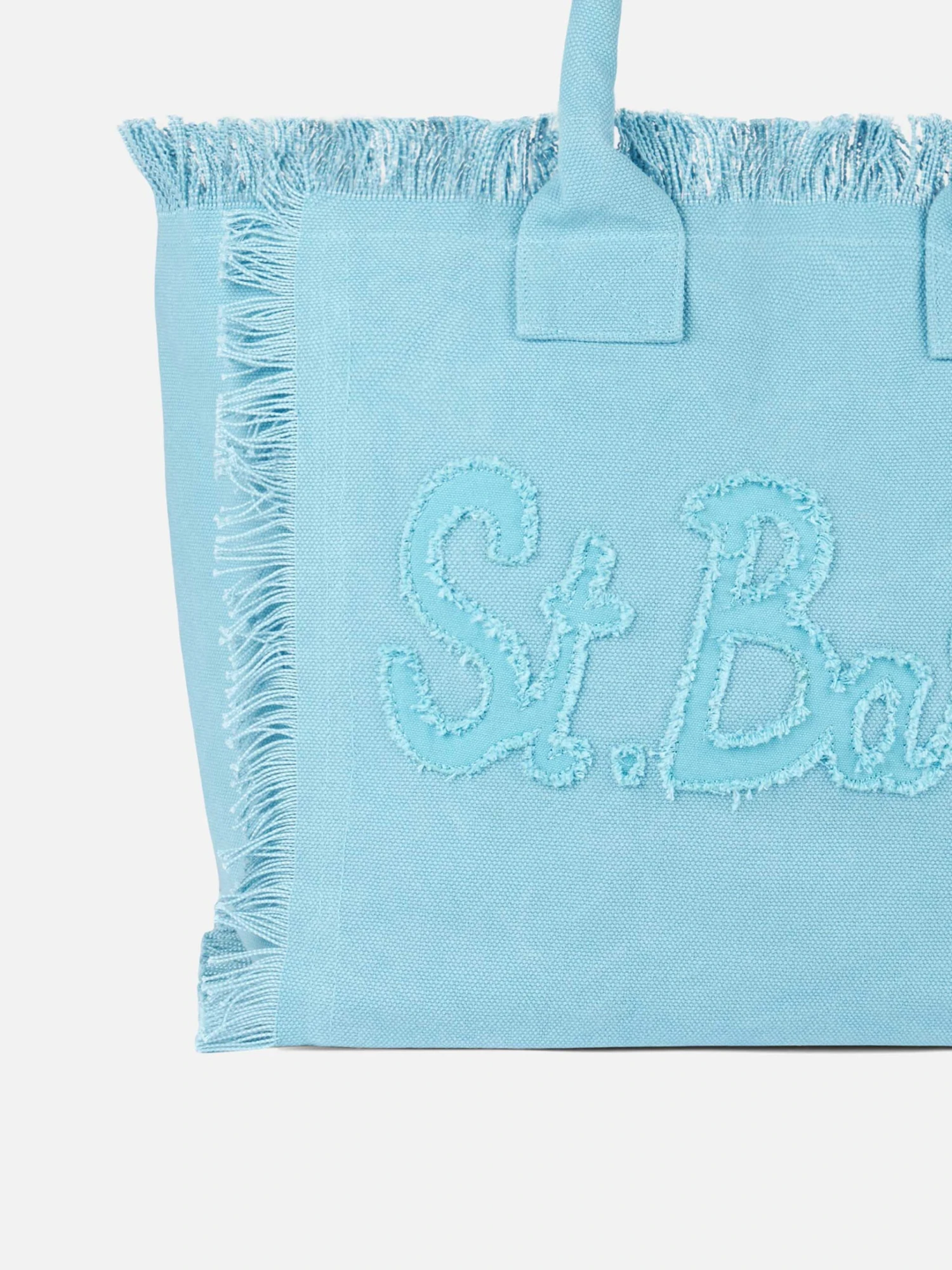 MC2 Saint Barth Vanity Light Blue Canvas Shoulder Bag 4 MC2 Saint Barth Vanity Light Blue Canvas Shoulder Bag - Image 2